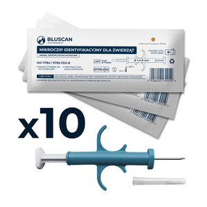Zestaw [10 szt.] Mikroczip / Czip RFID Bluscan 8mm Mini – Pakiet Zbiorczy